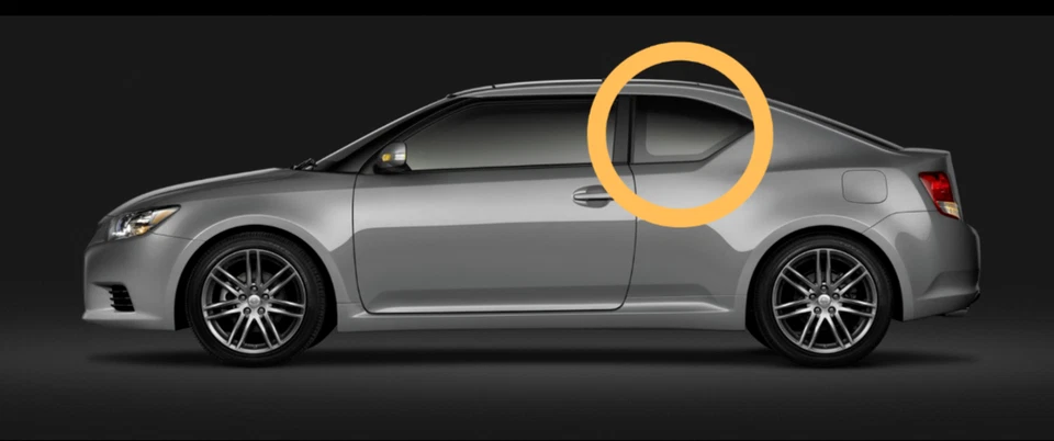 Fits 2011-2016 Scion TC 2 Door Coupe Driver side Left Rear Quarter Glass+Glue Foto 2 de 2