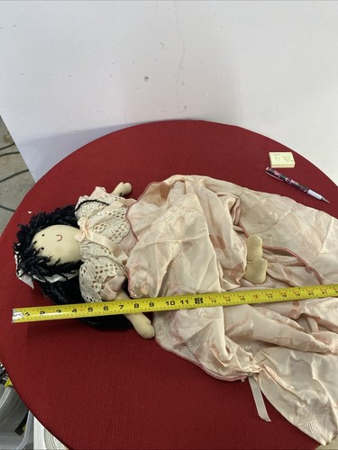VTG Rare Handmade FOLK ART PRIMITIVE Cloth Doll BY Julie Noct SIGNED ‘89 - Picture 12 of 12