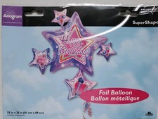 LARGE HAPPY BIRTHDAY BALLOON CLUSTER-MUSIC THEMED