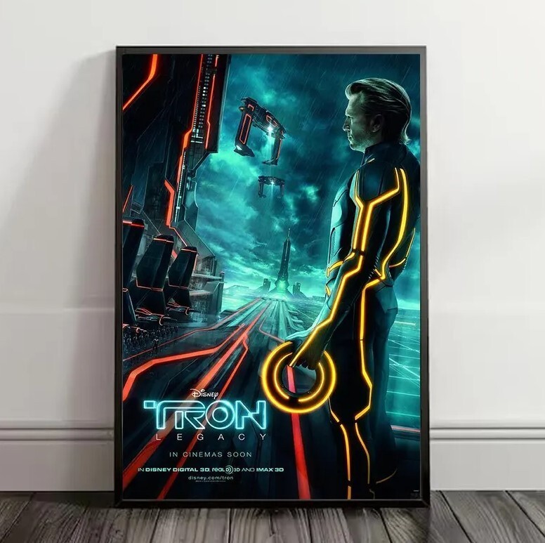 TRON Legacy Movie Poster, Art gift, Souvenir, Attraction poster, Room Decoration