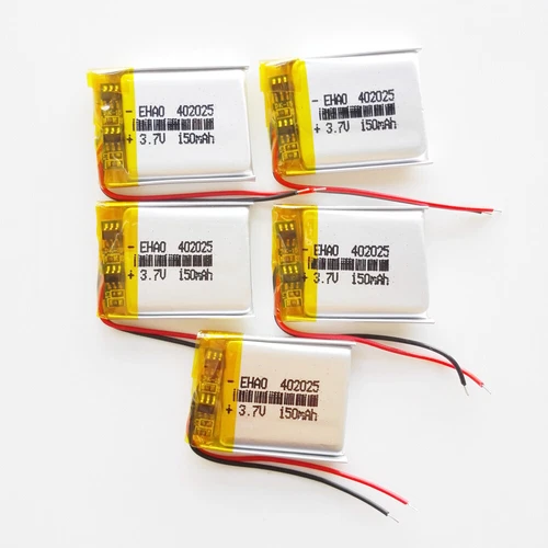 5 x 3.7V 150mAh LiPo Rechargeable Battery For Mp3 GPS Bluetooth Camera 402025