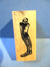 Rubber Baby Buggy Bumpers LEGS BODY PARTS Rubber Stamp Wood Mtd Rare