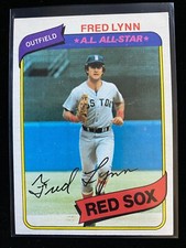 1980 Topps FRED LYNN #110 A.L. ALL-STAR Boston Red Sox Angels Orioles MINT C