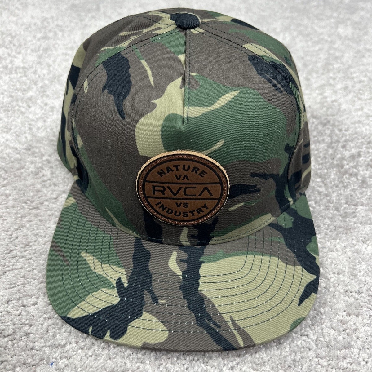 RVCA Hat Camouflage Mid Fit Snapback Adjustable VA Nature Vs