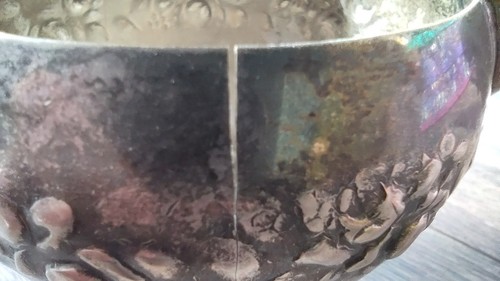 SILVERPLATE Milchkännchen Zuckerdose floral antik - Bild 12 von 12
