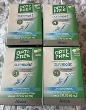4X Opti-Free Puremoist Multi-Purpose Disinfecting Solution w/Len Case 2Oz Rd⬇️