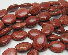 15.5" Strand GOLDSTONE 8x10mm Oval Beads