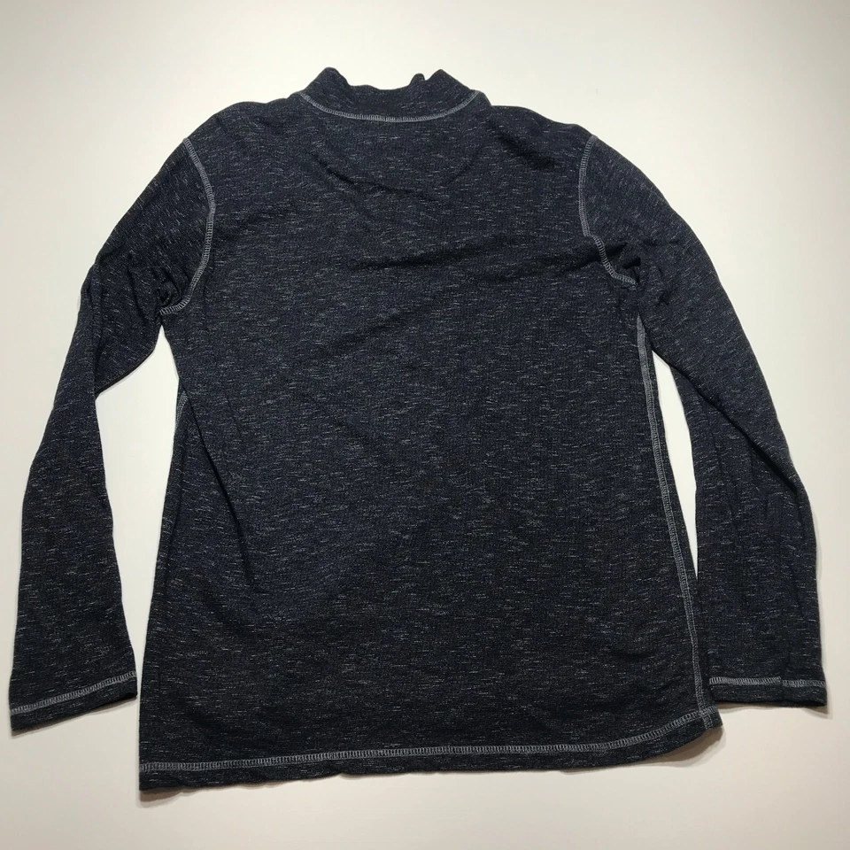 Paper Denim & Cloth Sweater Mens Size L Heather Blue 1/4 zip lightweight pull on - Image 2 of 4