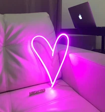 Neon light sign love bedroom 