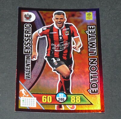 Carte Adrenalyn Signée OGC Nice Football Ligue 1 - Joueur Eysseric, Collector