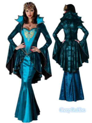 H-A3-3 Ladies Deluxe Medieval Queen Fancy Dress Up Costume