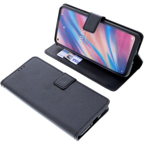 Étui Portefeuille Pour Wiko View 5 / View 5 Plus – Cuir Gris, Résistant