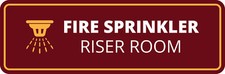 Standard Plus Fire Sprinkler Riser Room Door or Wall Sign