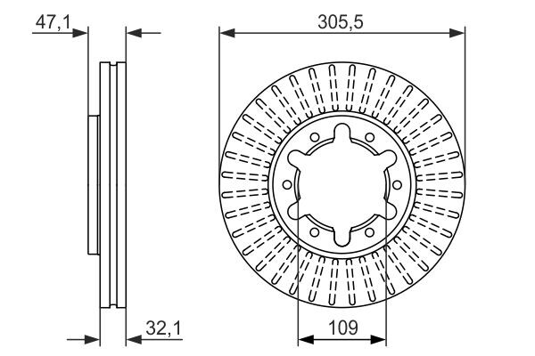 Pack De 2 - Bremsscheibe 0 986 479 359 Bosch FüR Nissan-image