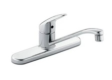 New Moen CA40511 Chrome Cornerstone Single Handle Low Arc Kitchen Faucet