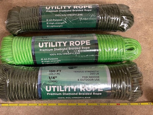 1/4”-150 ft~All-Purpose Utility Rope ,Camping, Crafting, Indoor & Outdoor 3 Pack - Picture 12 of 12