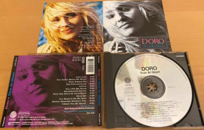 DORO - ''TRUE AT HEART'' - RARE GERMAN  METAL CD 1991 - FIRST PRESSING