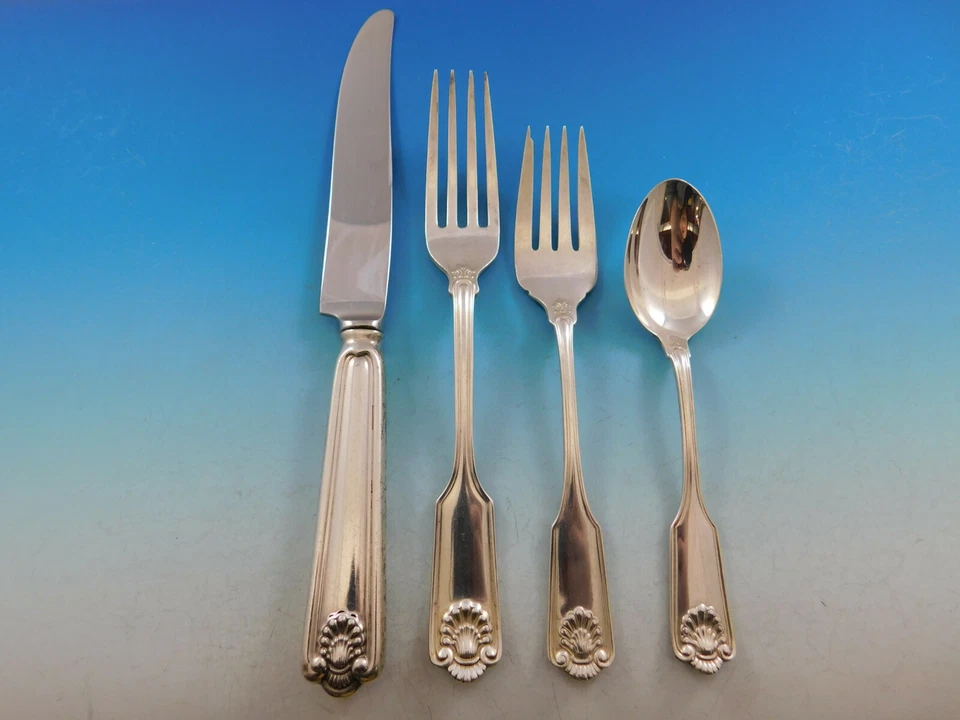 Fiddle Shell by Frank Smith Sterling Silver Flatware Set 8 Service 40 pcs Dinner - Image 3 of 4
