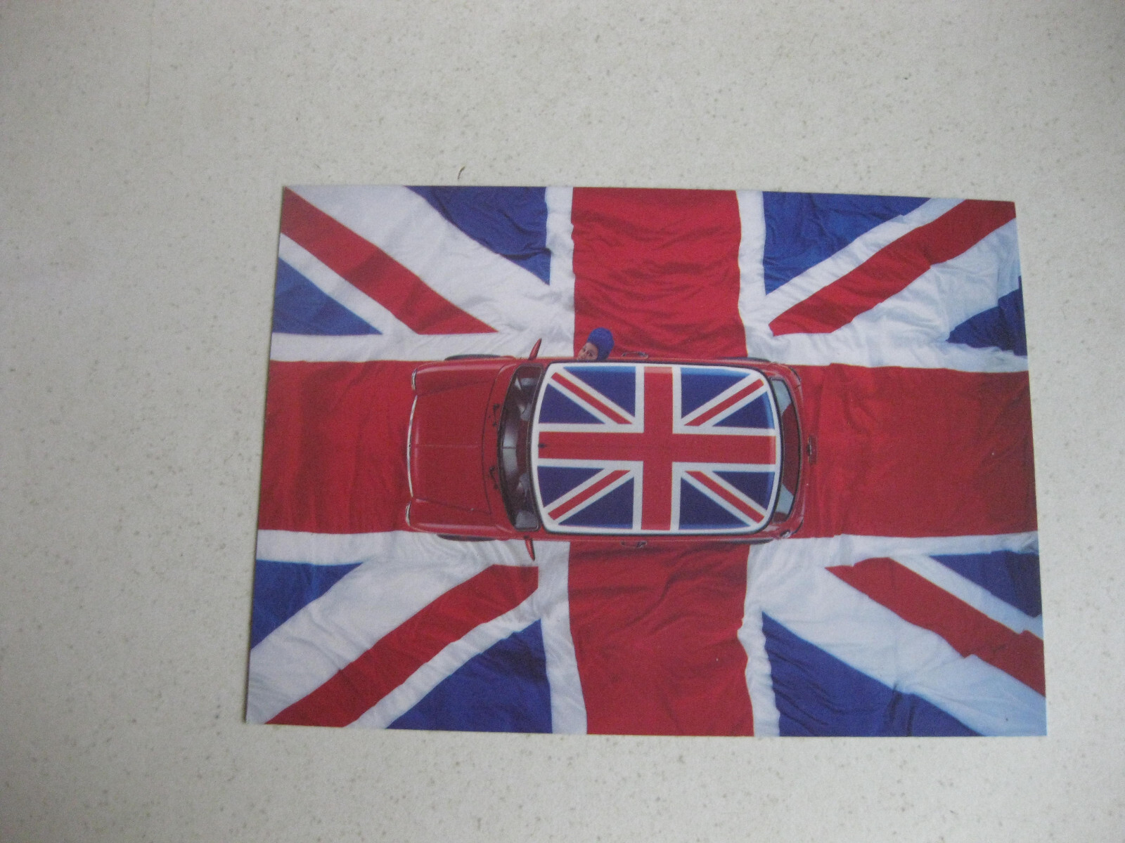 ROVER MINI UNION JACK ROOF AND FLAG MAKER GENUINE PROMO POSTCARD SUPER