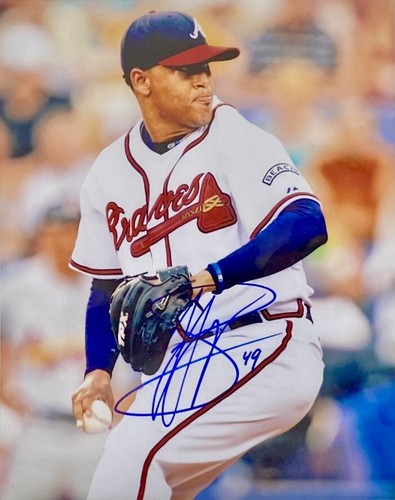 LOTE 8X10 FOTO AUTO FIRMADA POR DAN UGGLA CHUCK JAMES JAIR JURJENS ATLANTA BRAVES - Imagen 4 de 4