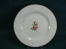 Antique Spode Pattern 1902 c.1813 Dolphin Embossed Border Rose 7 3/4" Plate