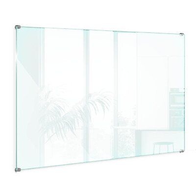 Wandblende transparente Glas Spritzschutz Fliesenspiegel Küchenpaneel ESG 100x70