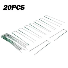 20PCS Synthetic Artificial Grass Turf Pins U Fastening Lawn Tent Pegs Mat Parts