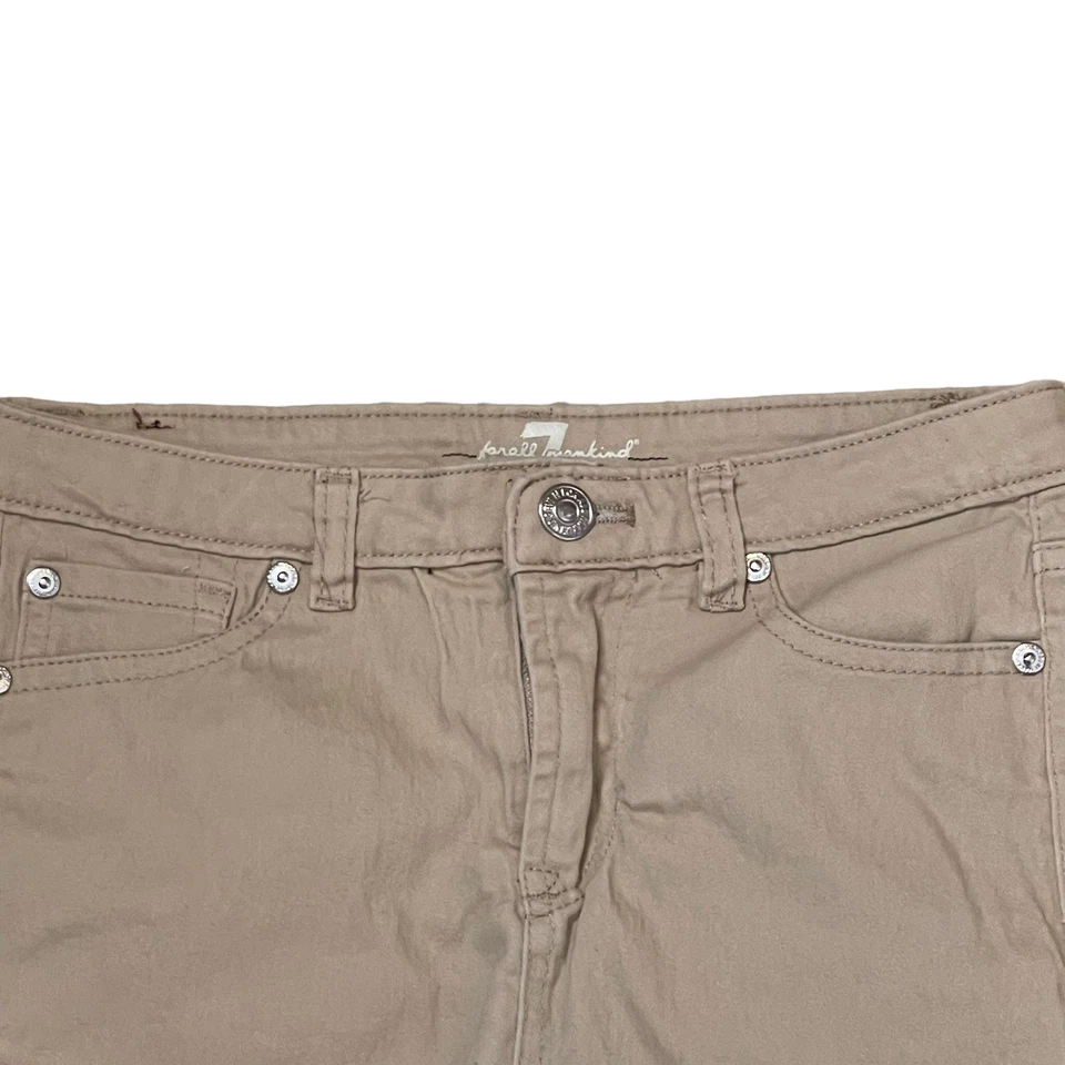 Falda 7FAM Niñas Talla 12 Tostada Elastizada Mezcla de Algodón Pull On 26" Cintura Juvenil Foto 2 de 4