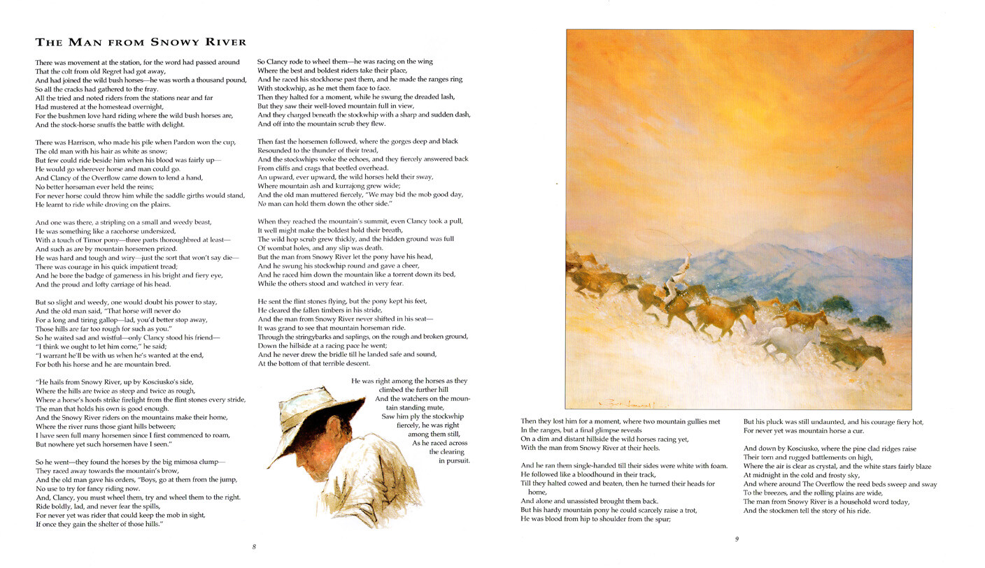 Favourite Poems of Banjo Paterson By Rex Newell (Hardback Book) FREE