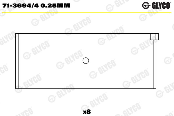 GLYCO 71-3694/4 0.25mm Big End Bearings for,ARO,AUDI,AUDI (FAW),SEAT,SKODA,VW,V