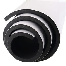 Adhesive Neoprene Foam Sheet 1/2-in Thick x 12-in W x 59-in L Black Roll