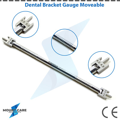 Dental Orthodontic Bracket Movable Head Height Gauge Dentistry Lab Instrument CE
