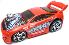 2002 HOT WHEELS MITSUBISHI ECLIPSE RED 1:64 DIECAST 2.75" RACE CAR W BLACK WHITE