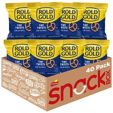 Rold Gold Tiny Twists Pretzel Snacks Multipack, 1 oz Bags, 40 Count