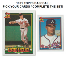 1991 Topps Baseball Base ~ Pick Your Cards / Complete The Set!