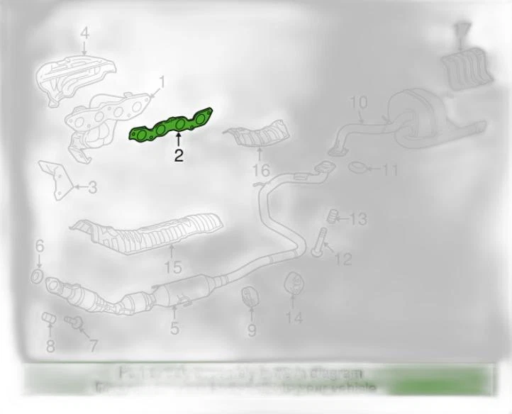 JUNTA COLECTOR ESCAPE ORIGINAL TOYOTA PRIUS C YARIS 2000-19 17173-21020 Foto 3 de 3