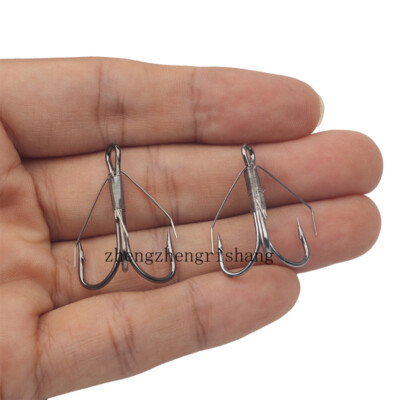 6pcs Weedless Treble Hooks with Wire Weed Guard Bass Saltwater Fishing hook  | eBay