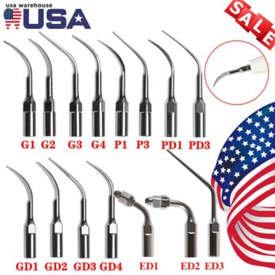 5× Dental Ultrasonic Piezo Scaler Handpiece Tips for Woodpecker EMS DTE SATELEC