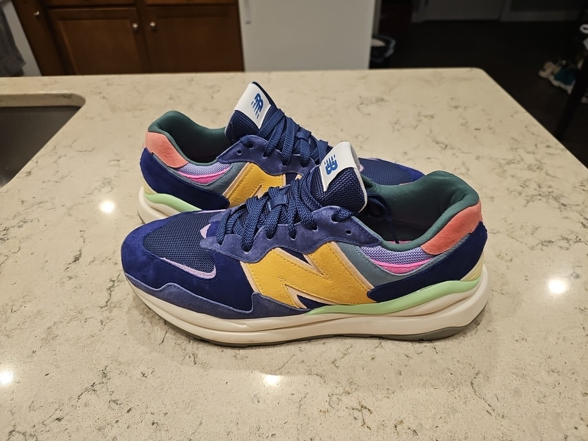 New Balance 5740 Shoes Mens Size 12 Blue Suede Casual Sneakers M5740SSG Size 13 - New Balance 57/40 Blue Vibrant Spring Glow 2022  main image 2