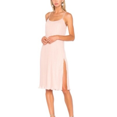 revolve pink pleated dress Pink Pleated Dress