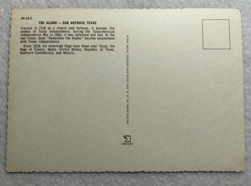 The Almo - San Antonio, Texas Postcard (E1) - Picture 2 of 2