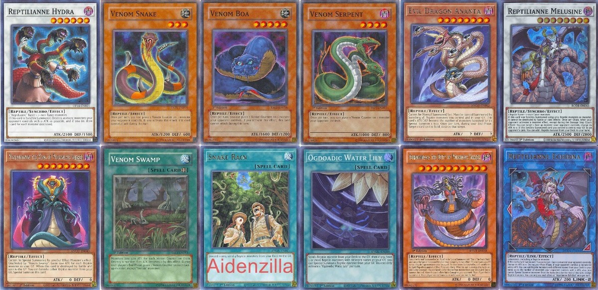 Yugioh Venom Deck - Vennominaga Serpent Snake Ananta Vennominon Boa Swamp |  eBay