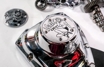 Custom Engraved Timing Points Cover Look Out Pinup Flash Tattoo