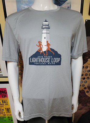 2022 NAGRA Lighthouse Loop Running Race Portland ME Jersey Shirt Medium Nice 5K