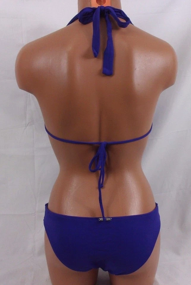 Sauvage Luxe Halter Deep Plunge Monokini Purple Medium Item #1516L - Image 3 of 3