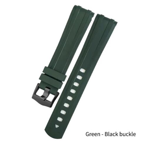 19 20 21mm Fluorous Silicone Rubber Watchband Strap for Omega Seamaster 300 - Picture 14 of 39