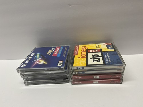 Zip Disk 250mb Lot of 8 - Some Used Some Probably Not - Picture 2 of 3