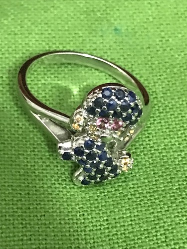 Vintage sterling silver 925 Dog Pendant, Ring And Earrings set . - Picture 6 of 13