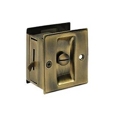 Deltana SDL25U3/26 Privacy Pocket Lock Finish: Polished Brass/Polished Chrome