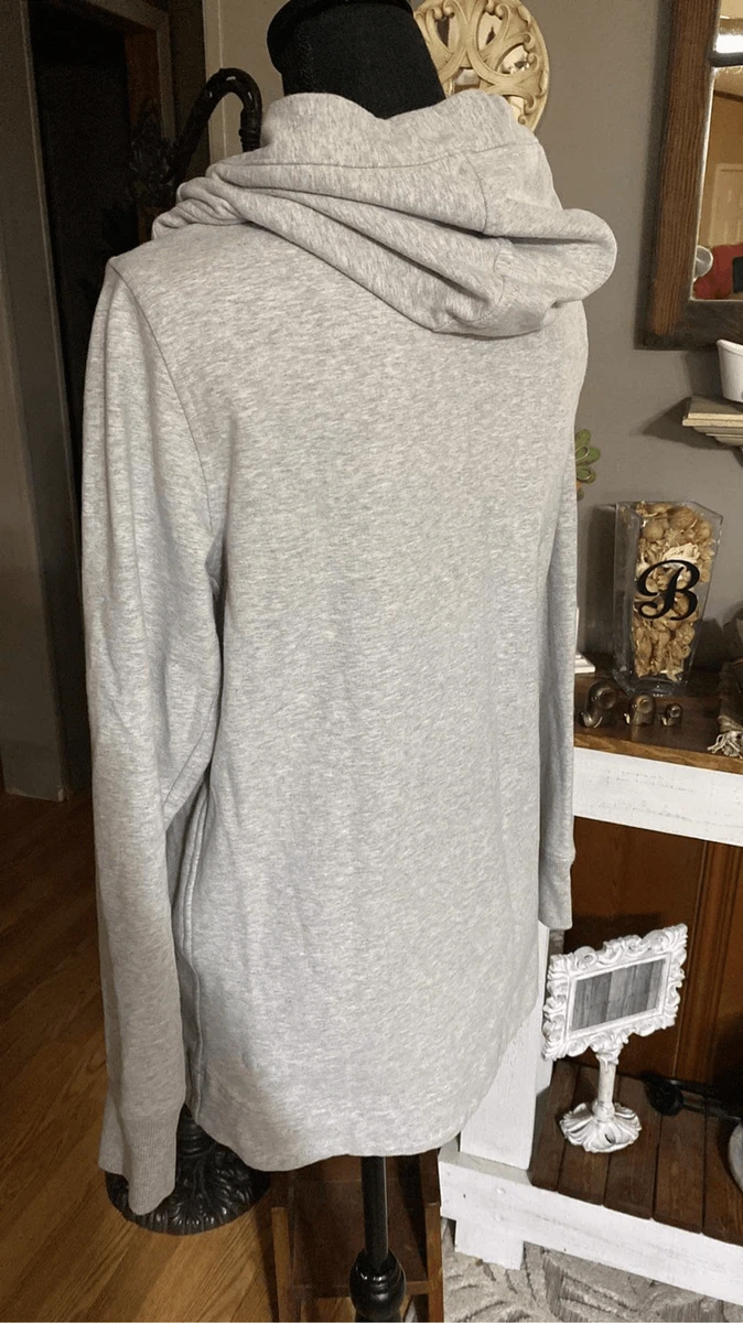Lululemon Athletica cowl neck hooded pullover hoodie sweater gray